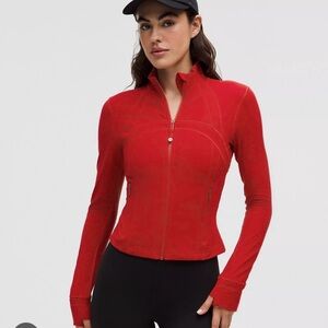 Lululemon cropped define jacket nulu dark red